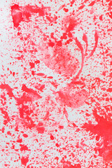 Distribution of color and Fingerprint on white paper background