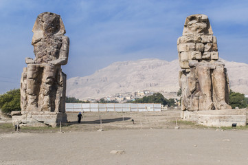 Los Colosos de Memnon, Egipto.