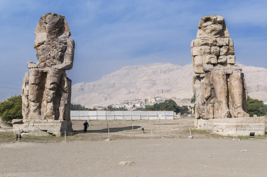 Los Colosos de Memnon, Egipto.