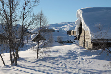 Hovden im Winter, Norwegisches Wintersportgebiet