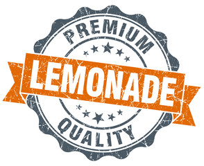 lemonade vintage orange seal isolated on white