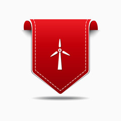 Windmil Red Vector Icon Design