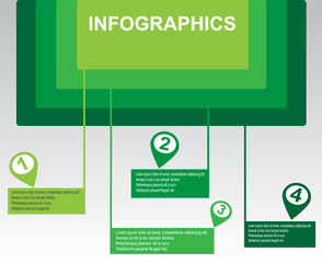 Simple infographic green