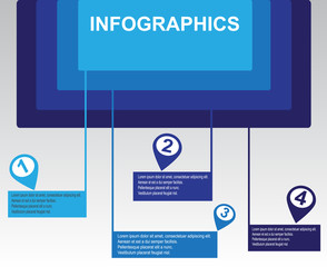 Simple infographic blue