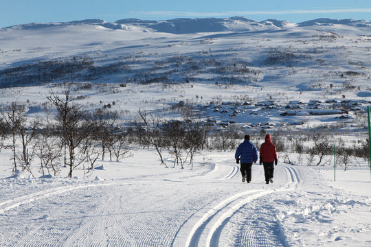 Hovden im Winter, Norwegisches Wintersportgebiet
