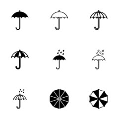 Vector umbrella icon set - 78746774