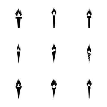 Vector Torch Icon Set