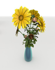 vaso con fiori
