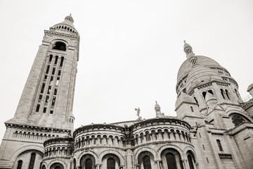Paris, Sacre Coeur Basilica, large medieval cathedral