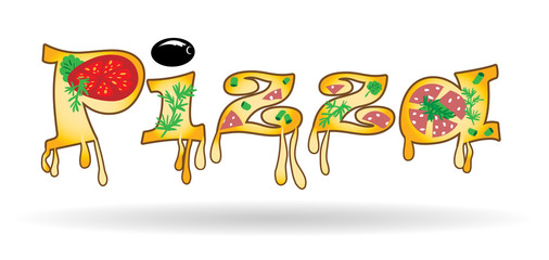 Word of the letters of pizza