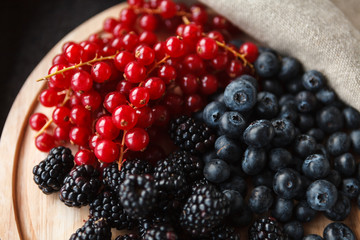 berryes on a desk