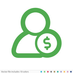 Sticker Icon - Vector file includes all colors