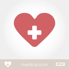 Obraz premium Heart medical icon
