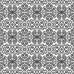 Black fantasy seamless pattern background