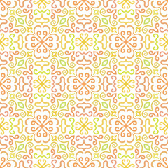 Colorful graphic flower pattern on white