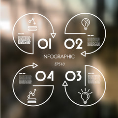white square infographic with lines