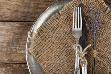 Silverware tied with rope