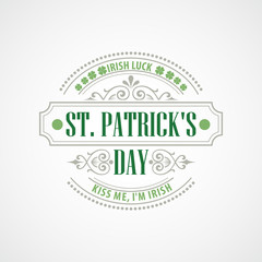 Typography St. Patricks Day. Vector illustration