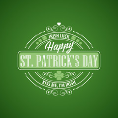 Typography St. Patricks Day. Vector illustration