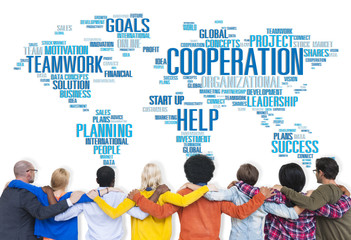 Coorperation Business Coworker Planning Teamwork Concept