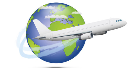 Fototapeta premium Globe avion 01