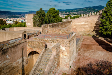 Fototapeta na wymiar Gibralfaro fortress (Alcazaba de Malaga). Malaga city. Spain