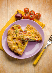 omelet with tomatoes