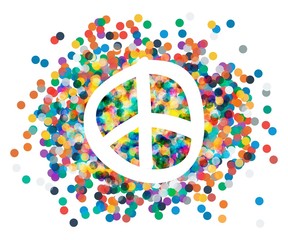 Peace sign. Beautiful symbol of peace.