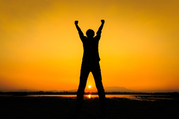 silhouette success man