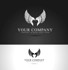 Fototapeta premium Wings Logo Design. Eagle wings logo template