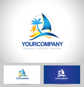 Boat Logo. Yacht Logo Design. Sailing logo design