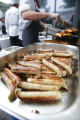 grill bei einem Gartenfest