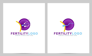 Fertility logo concept. Creative pregnancy clinic vector logo