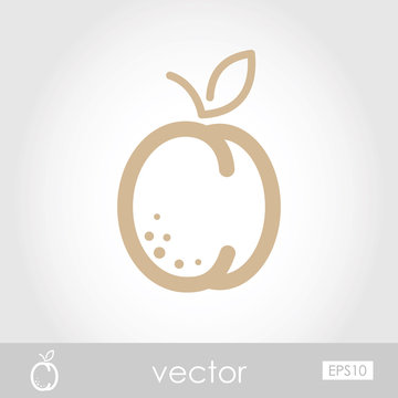 Vector Apricot icon