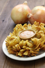 homemade blooming onion, american food