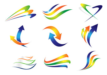 Swashes and Arrows Design Elements