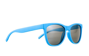 Blue sun glasses isolated