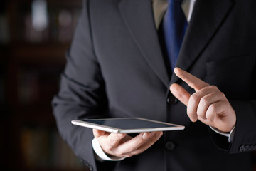 Fragment of a man in a business suit