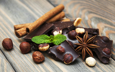 Dark  chocolate with nuts