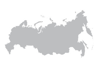 grey map of Russia