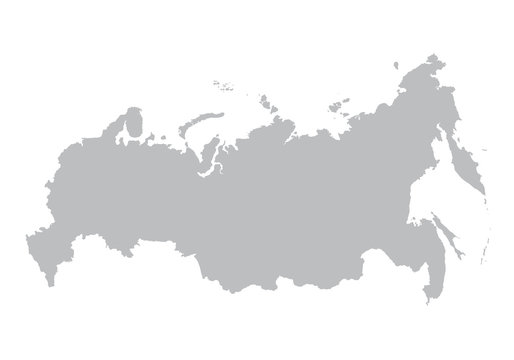 Printable Vector Map of Russia - Flag