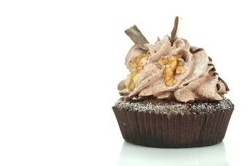 chocolate cupcake isolated - Powered by Adobe