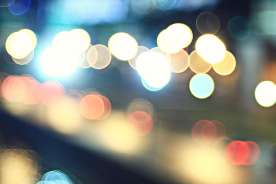 city ​​lights blurred abstract bokeh background