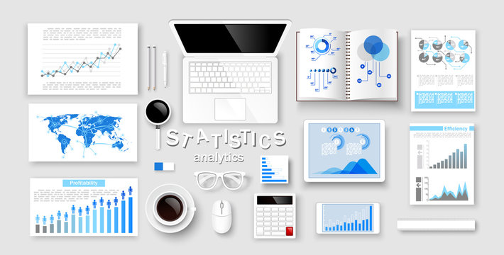 Infographic ans statistic Concepts. Vector