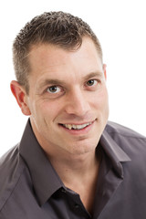 Obraz premium Handsome casual businessman headshot