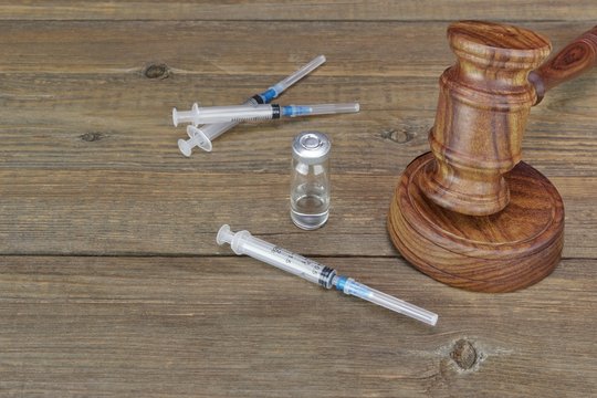 Judges Gavel And Medical Drugs