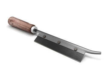 Sawing metal with wooden handle