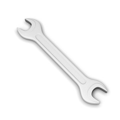 Wrench isolated on white