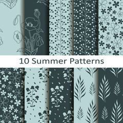 set of ten summer patterns