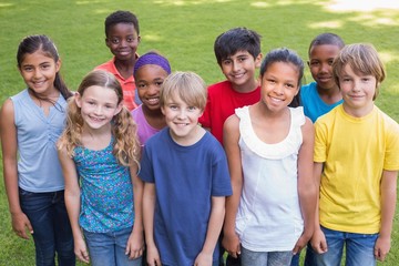 Happy friends in the park